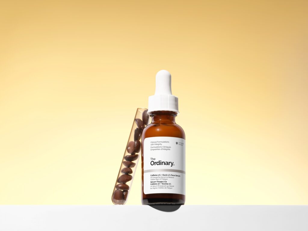 	all skin types, anti-inflammatory, Beauty Routine, brightening, caffeine 3%, chestnut extract, daily skincare routine, dark circles, depuff, dull skin, escin 1%, escin benefits, fast-absorbing, hydration, plumping, SELF-CARE, sensitive skin friendly, serum, skincare, skincare review, The Ordinary