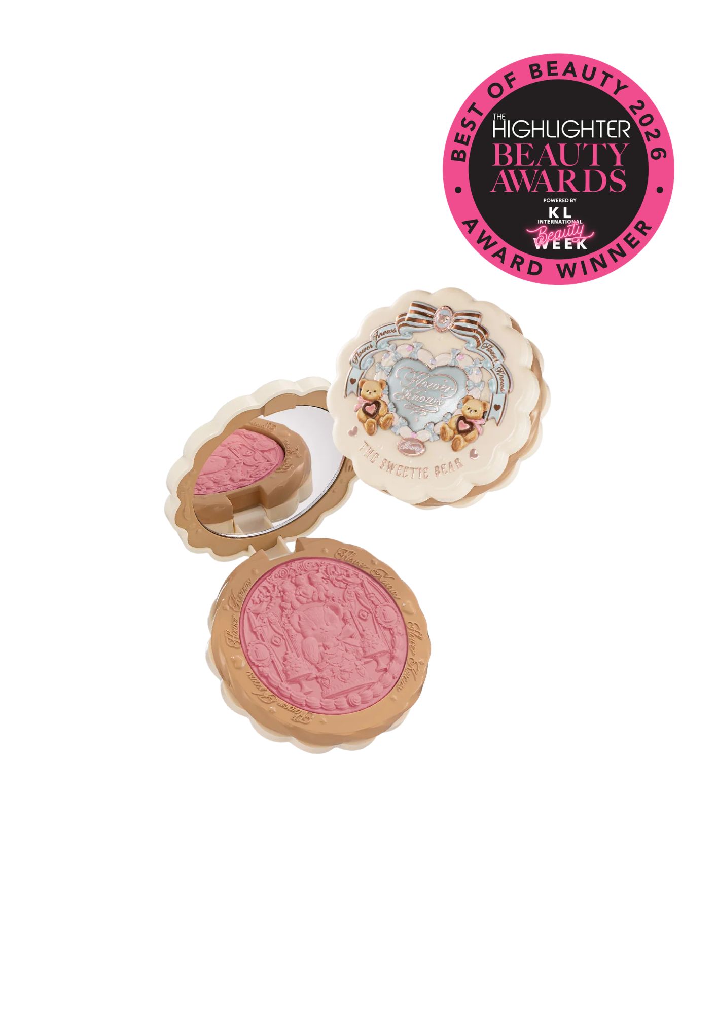 Flower Knows The Sweetie Bear Silk Satin Blush