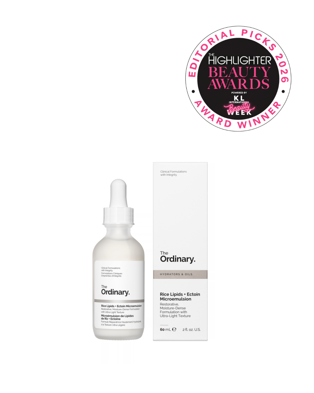 THE ORDINARY Rice Lipids + Ectoin Microemulsion Serum